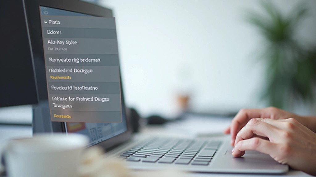 Menu de navegação com indicadores visuais de acessibilidade — foco do teclado, contraste de cores, ícones