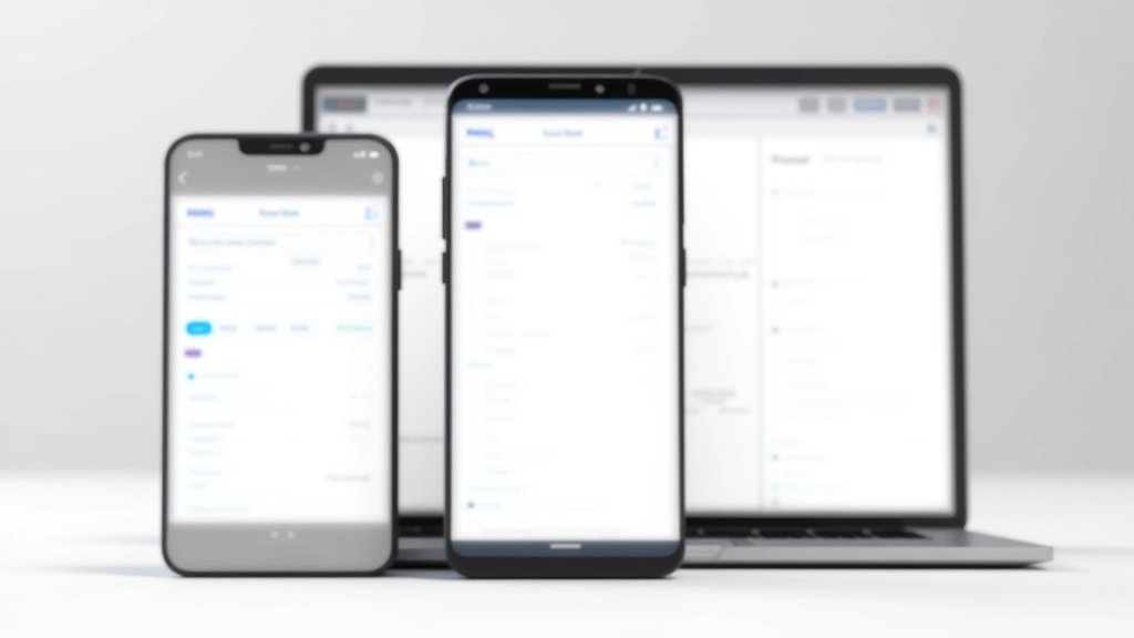 Menu de navegação adaptado para diferentes tamanhos de tela — desktop, tablet e smartphone lado a lado