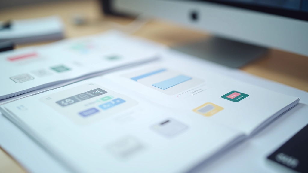 Detalhe de prototipagem com componentes UI em diferentes estados e variações